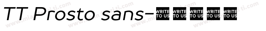 TT Prosto sans字体转换